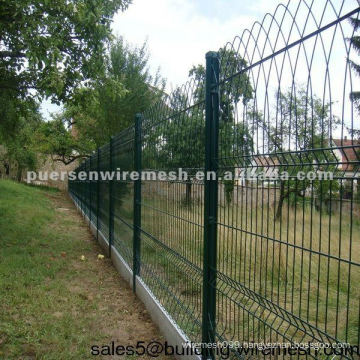 PVC Coated Wire Mesh Fencing color RAL 6005 Green